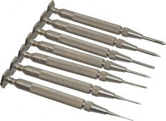 Starrett - 7 Piece Phillips & Slotted Screwdriver Set - Round Shank, Blade Sizes: Length 5/8, Bit Sizes: Philips #0 - Americas Industrial Supply