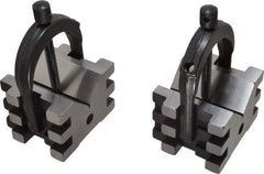 Starrett - 2" Max Capacity, 45 and 90° Angle, Hardened Steel V-Block - 2-1/2" Long x 3" Wide x 2" High, Sold as Matched Pair - Americas Industrial Supply