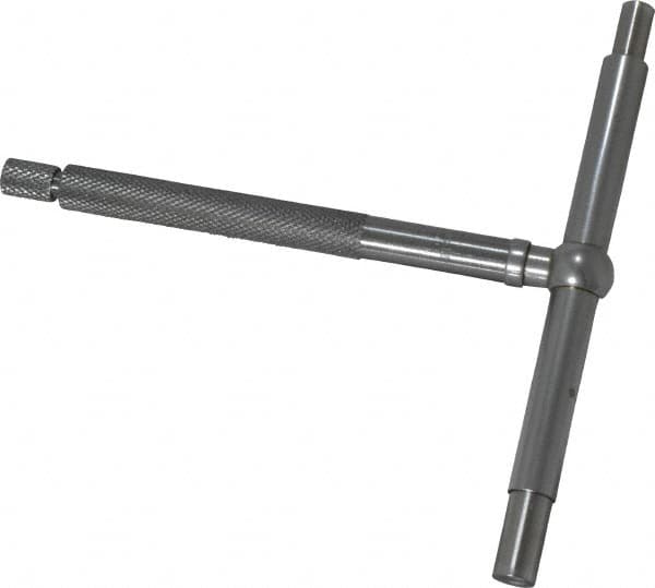 Starrett - 3-1/2 to 6 Inch, 3 Inch Overall Length, Telescoping Gage - 3-1/4 Inch Long Handle, Satin Chrome Finish - Americas Industrial Supply
