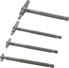 Starrett - 4 Piece, 5/16 to 2-1/8 Inch, Telescoping Gage Set - 2-3/8 Inch Long Handles, Includes Case - Americas Industrial Supply