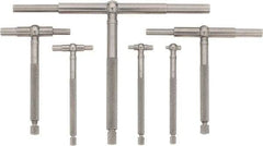 Starrett - 6 Piece, 5/16 to 6 Inch, Polished Steel Finish, Telescoping Gage Set - 2-3/8 and 3-1/4 Inch Long Handles, Includes Case - Americas Industrial Supply