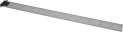 Starrett - 12" Long, 1/64, 1/32, 1/16, 1/8" Graduation, Rigid Spring Steel Rule - 4R Graduation Style, 1" Wide, Silver, Satin Chrome Finish - Americas Industrial Supply