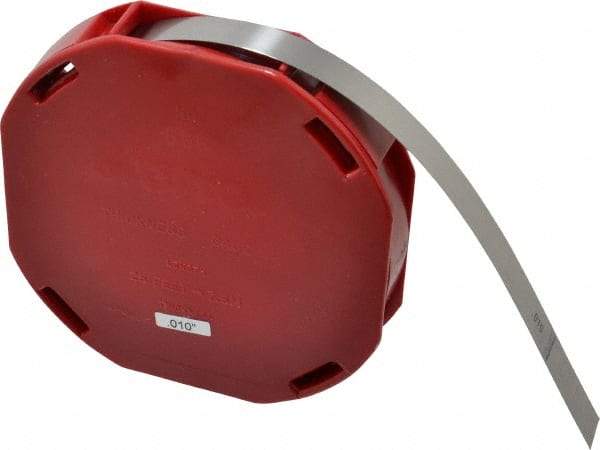 Starrett - 0.01 Inch Thick x 7.62 m Long x 1/2 Inch Wide, Feeler Stock Roll - Tempered Steel - Americas Industrial Supply