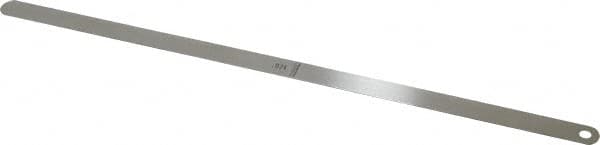 Starrett - 0.024 Inch Thick x 1/2 Inch Wide x 12 Inch Leaf Length, Parallel Feeler Gage - Tempered Steel - Americas Industrial Supply