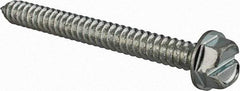 Value Collection - #14 Hex Washer Head Slotted Sheet Metal Screw - Steel, 2-1/2" Length Under Head, Grade 2 - Americas Industrial Supply