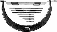 Starrett - 2 Anvil, Mechanical, 48 to 54 Inch Range, Interchangeable Anvil Micrometer - Friction Thimble, 0.001 Inch Graduation - Americas Industrial Supply