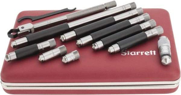 Starrett - 1-1/2 to 12 Inch Range, Satin Chrome Coated, Mechanical Inside Tubular Micrometer - 0.001 Inch Graduation, 0.0001 Inch Accuracy - Americas Industrial Supply