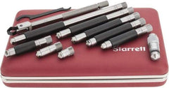Starrett - 1-1/2 to 12 Inch Range, Satin Chrome Coated, Mechanical Inside Tubular Micrometer - 0.001 Inch Graduation, 0.0001 Inch Accuracy - Americas Industrial Supply