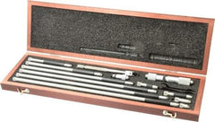 Starrett - 1-1/2 to 32 Inch Range, Satin Chrome Coated, Mechanical Inside Tubular Micrometer - 0.001 Inch Graduation, 0.0001 Inch Accuracy - Americas Industrial Supply