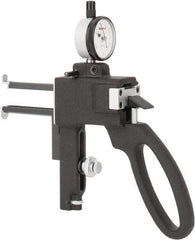 Starrett - 3/8 to 6 Inch Measurement Steel, Dial Indicator Groove Gage - 0.0005 Inch Graduation - Americas Industrial Supply