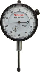 Starrett - 1" Range, 0-100 Dial Reading, 0.001" Graduation Dial Drop Indicator - 2-1/4" Dial, 0.1" Range per Revolution - Americas Industrial Supply