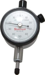 Starrett - 1/4" Range, 0-50-0 Dial Reading, 0.001" Graduation Dial Drop Indicator - 1-11/16" Dial, 0.1" Range per Revolution, Revolution Counter - Americas Industrial Supply