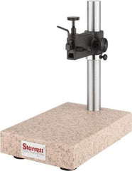 Starrett - Granite (Base), Rectangular Base, Comparator Gage Stand - 14" High, 12" Base Length x 8" Base Width x 2" Base Height, Includes Holder - Americas Industrial Supply