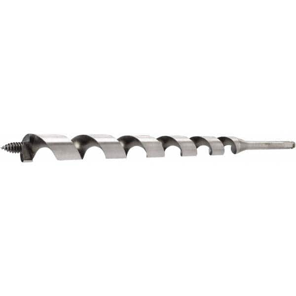 Lenox - 1-1/2", 1/2" Diam Hex Shank, 18" Overall Length with 12" Twist, Ship Auger Bit - Americas Industrial Supply