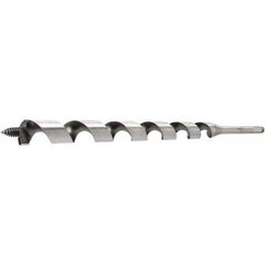 Lenox - 1-1/2", 1/2" Diam Hex Shank, 18" Overall Length with 12" Twist, Ship Auger Bit - Americas Industrial Supply