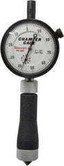 Starrett - 0 to 1/2", 0 to 90° Included Angle, Internal Chamfer Gage - White Hardened Tool Steel (Plunger), 3 Blade Plunger - Americas Industrial Supply
