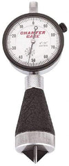 Starrett - 1/8 to 1/2", 90 to 127° Included Angle, External Chamfer Gage - White Hardened Tool Steel (Plunger), 3 Blade Plunger - Americas Industrial Supply