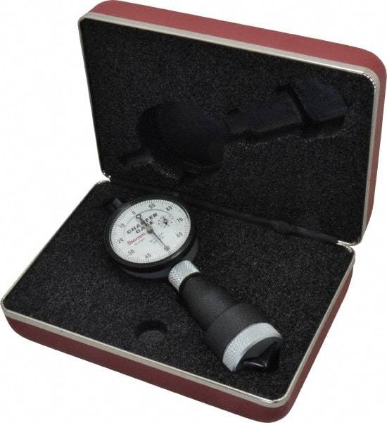 Starrett - 0 to 1", 90 to 127° Included Angle, Internal Chamfer Gage - White Hardened Tool Steel (Plunger), 3 Blade Plunger - Americas Industrial Supply