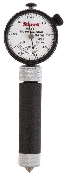 Starrett - 0.16 to 0.36" 82° Countersink Gage - White Dial Face - Americas Industrial Supply