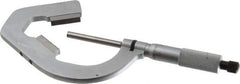 Starrett - 1 to 2 Inch Measurement, 0.0001 Inch Graduation, 3 Flutes Measured, Ratchet Stop Thimble, Mechanical V Anvil Micrometer - Satin Chrome Finish, Carbide - Americas Industrial Supply