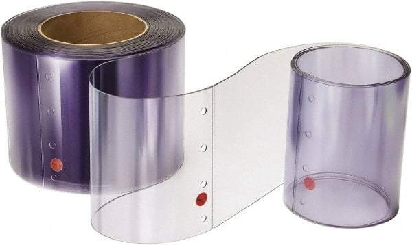 TMI, LLC - Clear Smooth Rip-A-Strip Roll Dock Curtain Strips - 12" Wide x 12' Long x 1/8" Thick, Vinyl - Americas Industrial Supply