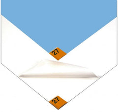PRO-SAFE - 3-3/4' Long x 3' Wide x 1/8" Thick, Dry Environment, Smooth Pattern Clean Room Matting - Tacky Sheets, Blue, 30 Layers per Mat - Americas Industrial Supply