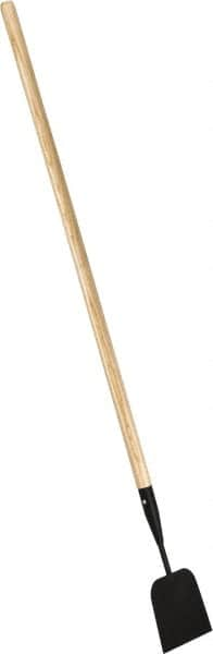 PRO-SOURCE - 7 Inch Wide Blade x 4 Inch High Blade Sidewalk and Ice Scraper - 48 Inch Long Wood, Straight Handle - Americas Industrial Supply