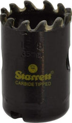 Starrett - 1-3/8" Diam, 1-5/8" Cutting Depth, Hole Saw - Carbide-Tipped Saw, Toothed Edge - Americas Industrial Supply