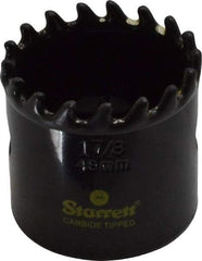 Starrett - 1-7/8" Diam, 1-5/8" Cutting Depth, Hole Saw - Carbide-Tipped Saw, Toothed Edge - Americas Industrial Supply