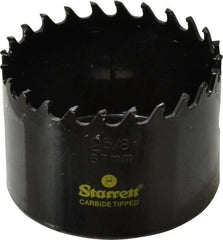 Starrett - 2-5/8" Diam, 1-5/8" Cutting Depth, Hole Saw - Carbide-Tipped Saw, Toothed Edge - Americas Industrial Supply