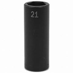 SK - Impact Socket - 1/2"DR 21MM DEEP IMPACT SOCKET - Americas Industrial Supply
