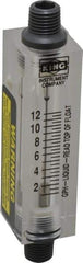 King - 1/4" FNPT Port Block Style, Inline Flowmeter - 100 Max psi, 12 GPH, Acrylic - Americas Industrial Supply