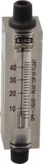 King - 1/4" FNPT Port Block Style, Inline Flowmeter - 100 Max psi, 44 GPH, Acrylic - Americas Industrial Supply