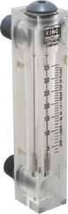 King - 1/2" M Port Block Style Panel Mount Flowmeter - 100 Max psi, 5 GPM, Acrylic - Americas Industrial Supply