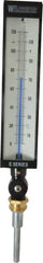 WGTC - 120°F, Industrial Thermometer without Thermowell - 3-1/2 Inch Stem Length, 1-1/4 to 18 Inch Thread - Americas Industrial Supply