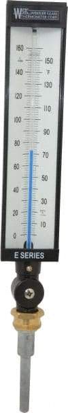 WGTC - 160°F, Industrial Thermometer without Thermowell - 3-1/2 Inch Stem Length, 1-1/4 to 18 Inch Thread - Americas Industrial Supply