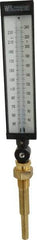 WGTC - 30 to 240°F, Industrial Thermometer with Standard Thermowell - 6 Inch Stem Length, 1-1/4 to 18 Inch Thread - Americas Industrial Supply