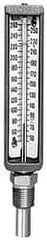 WGTC - 40 to 260°F, Straight Form Industrial Thermometer - 2 Inch Stem Length - Americas Industrial Supply