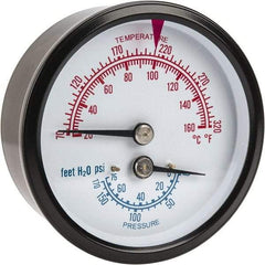 ENFM - 2-1/2" Dial, 1/4 Thread, Pressure Gauge - Center Back Connection Mount - Americas Industrial Supply