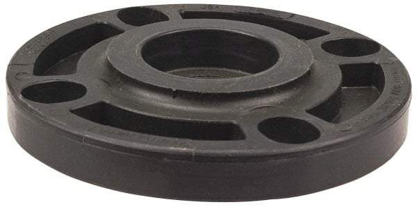 NIBCO - 2" Pipe, 6" OD, Polypropylene Blind Pipe Flange - Schedule 80, Black - Americas Industrial Supply