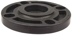 NIBCO - 4" Pipe, 9" OD, Polypropylene Blind Pipe Flange - Schedule 80, Black - Americas Industrial Supply