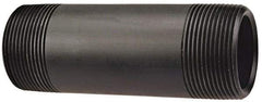 NIBCO - 2" Pipe, 2" Long Polypropylene Threaded Plastic Pipe Nipple - Schedule 80, Black - Americas Industrial Supply