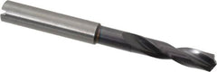 Guhring - 17/64" 140° Spiral Flute Solid Carbide Screw Machine Drill Bit - FIREX Finish, Right Hand Cut, 34mm Flute Length, 79mm OAL, SU Point, Straight Shank, Through Coolant - Americas Industrial Supply