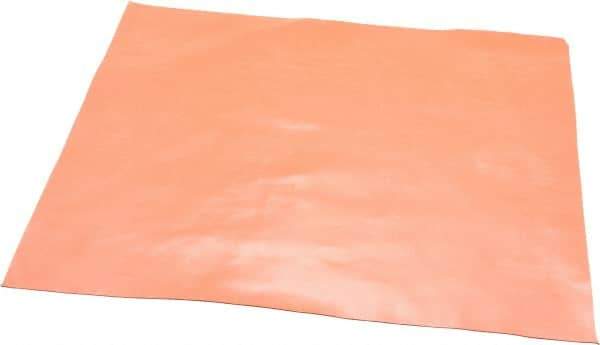 Made in USA - 12" Long, 12" Wide, 0.031" Thick, Silicone Rubber Foam Sheet - 30 Durometer, Orange-Red, -60 to 500°F, 650 psi Tensile Strength, Stock Length - Americas Industrial Supply