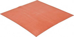 Made in USA - 12" Long, 12" Wide, 1/4" Thick, Silicone Rubber Foam Sheet - 30 Durometer, Orange-Red, -60 to 500°F, 650 psi Tensile Strength, Stock Length - Americas Industrial Supply