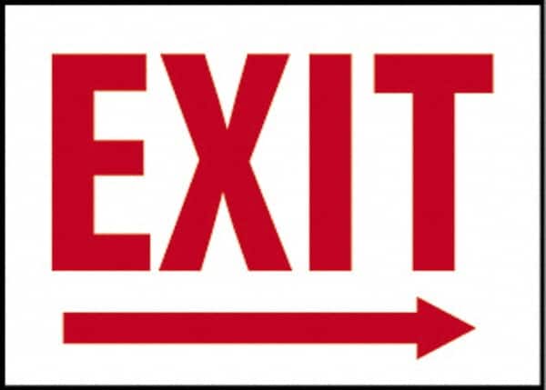 NMC - Exit, Plastic Exit Sign - 14" Wide x 10" High - Americas Industrial Supply