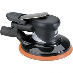 Dynabrade - 12,000 OPM, 18 CFM Air Consumption, Palm Air Orbital Sander - Round Pad, 1/4 NPT Inlet - Americas Industrial Supply