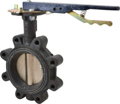NIBCO - 4" Pipe, Lug Butterfly Valve - Lever Handle, Ductile Iron Body, Buna-N Seat, 250 WOG, Ductile Iron Disc, Stainless Steel Stem - Americas Industrial Supply