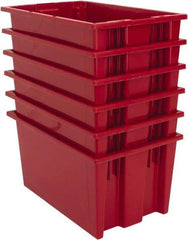 Quantum Storage - 75 Lb Load Capacity Red Polyethylene Tote Container - Stacking, Nesting, 18" Long x 11" Wide x 9" High - Americas Industrial Supply