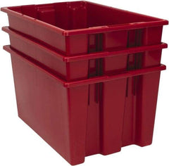 Quantum Storage - 100 Lb Load Capacity Red Polyethylene Tote Container - Stacking, Nesting, 23-1/2" Long x 15-1/2" Wide x 12" High - Americas Industrial Supply